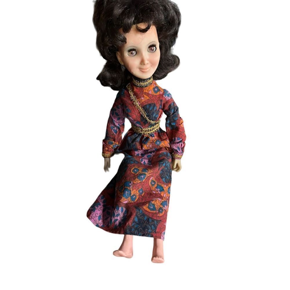 Vintage Hasbro 1972 Aimee Doll Brunette Mother Brown Eye Fashion Twist Waist 18”